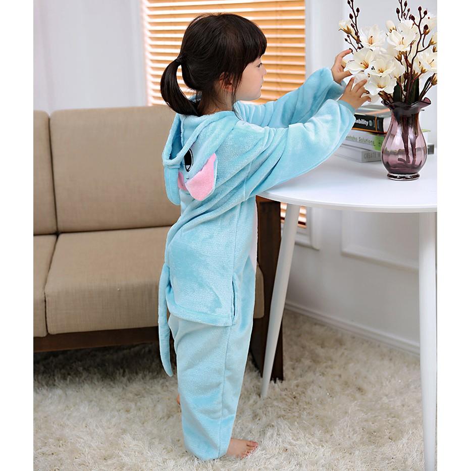 Bộ Đồ Khủng Long xanh liền thân lông mịn Pijama dành Cho Người Lớn và Trẻ Em Đầy Đủ Các Kích Cỡ kiểu dáng Động Vật Hoạt