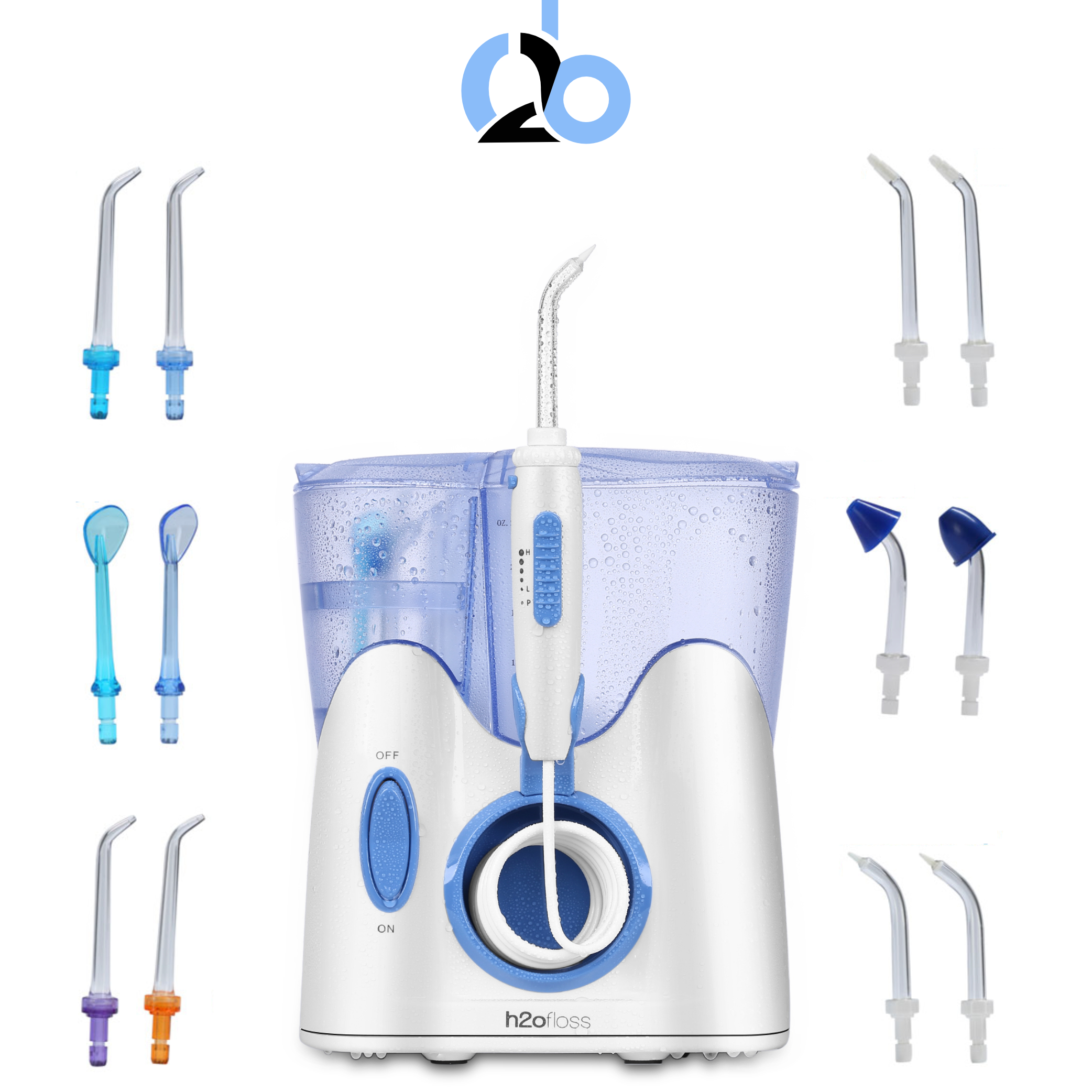 Máy Tăm Nước Gia Đình H2Ofloss Hf7 Classic, Bền Hơn, Mạnh Hơn, Nhiều Đầu Tăm Hơn - Hf9 Whisper