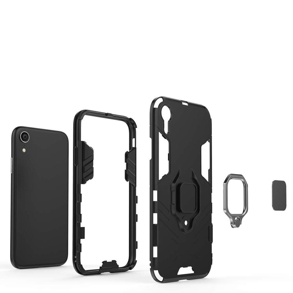 Ốp lưng cho iPhone XR iron man chống sốc kèm nhẫn xoay chống xem video bảo vệ camera