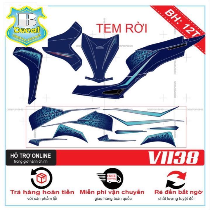 TEM XE VISION 2021 DÁN XE XANH