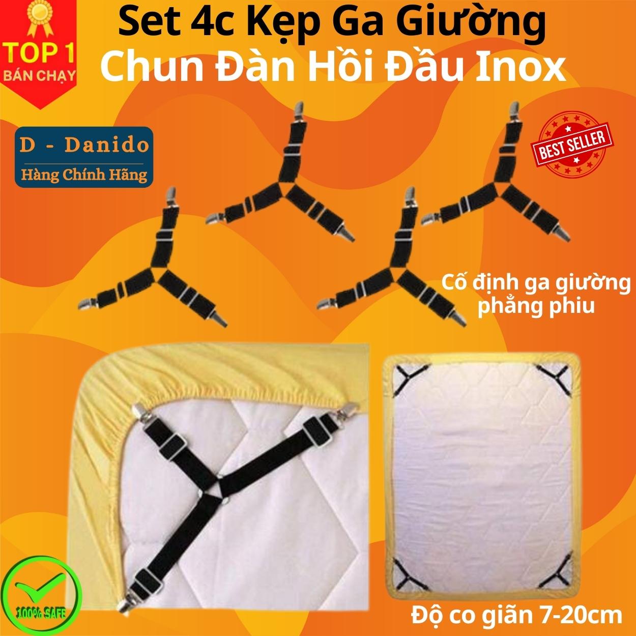 Kẹp ga trải giường chống xê dịch, cố định và giữ phẳng drap ga phủ giường (Giao mầu ngẫu nhiên)