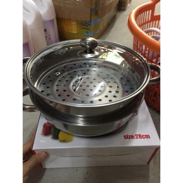 Nồi hấp inox 2 tầng 28cm POT