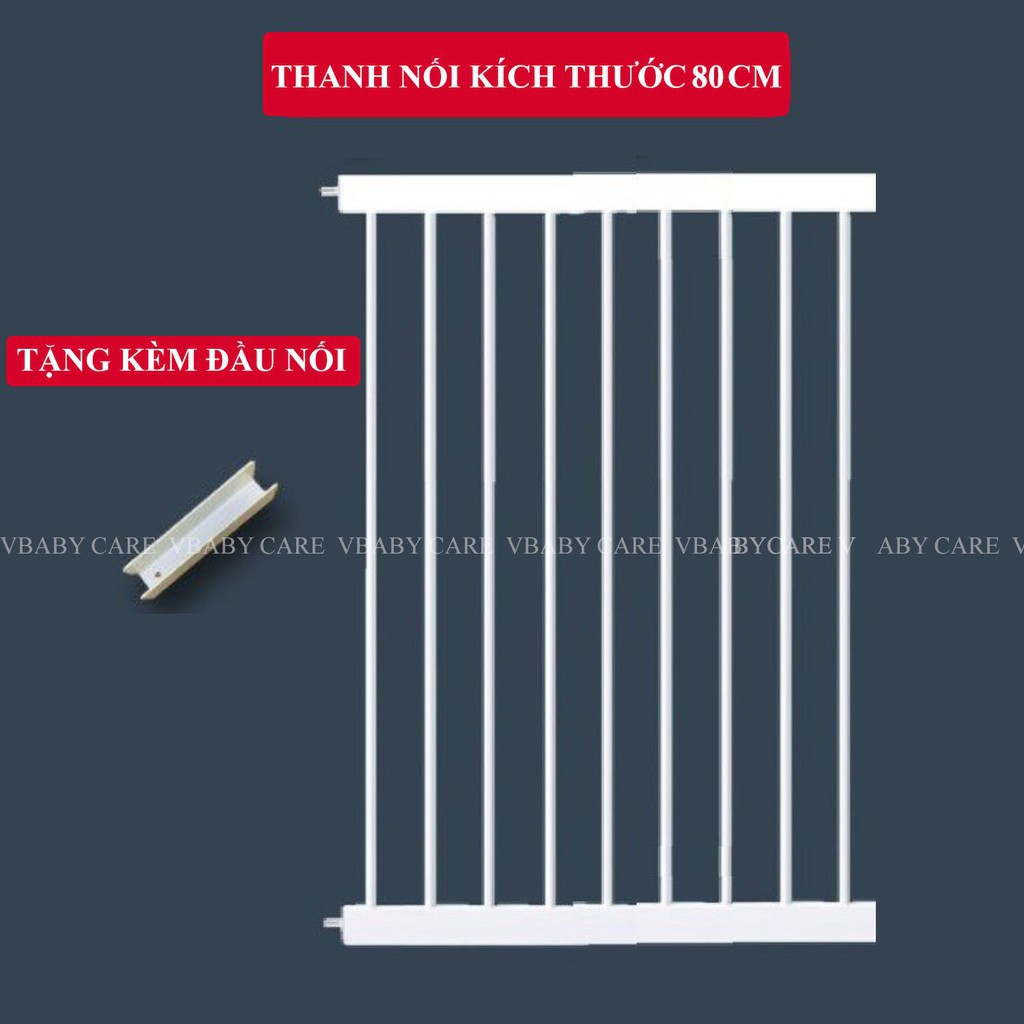 Combo Thanh chặn cầu thang và cửa- Không cần khoan đục- (Rộng 72-85cm, cao 76cm) và thanh nối 10cm giúp Bé an toàn  