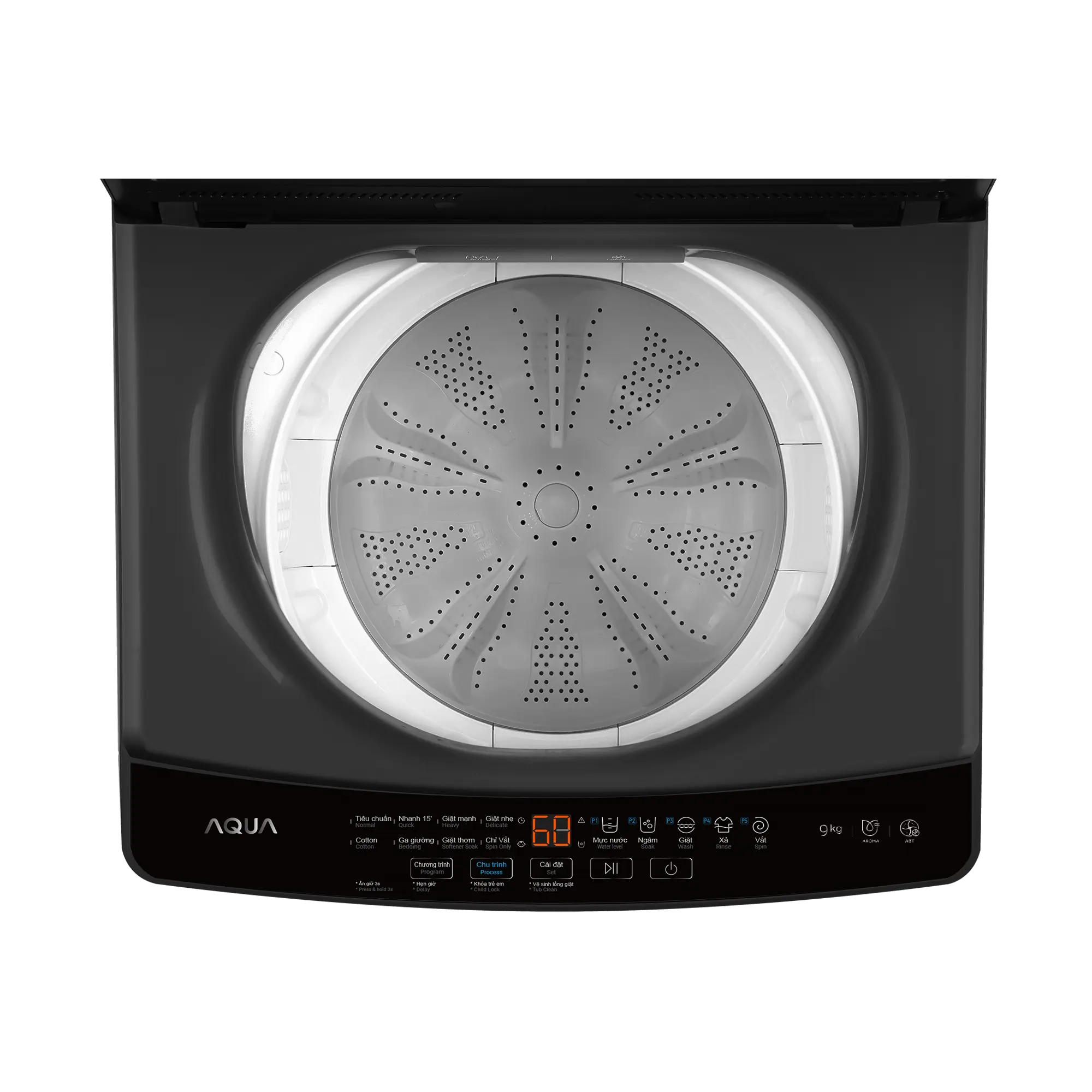 Máy giặt Aqua 9 kg AWM9-316K(B) - Bảo hành 2 năm - Hỗ trợ lắp đặt - Hàng chính hãng