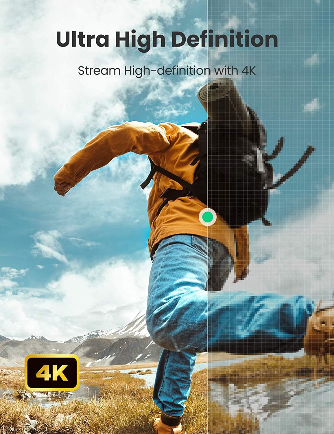 Ugreen UG10550HD109TK 1M 4k 60hz Cáp chuyển Micro HDMI sang HDMI đầu kim loại dài 1M - HÀNG CHÍNH HÃNG