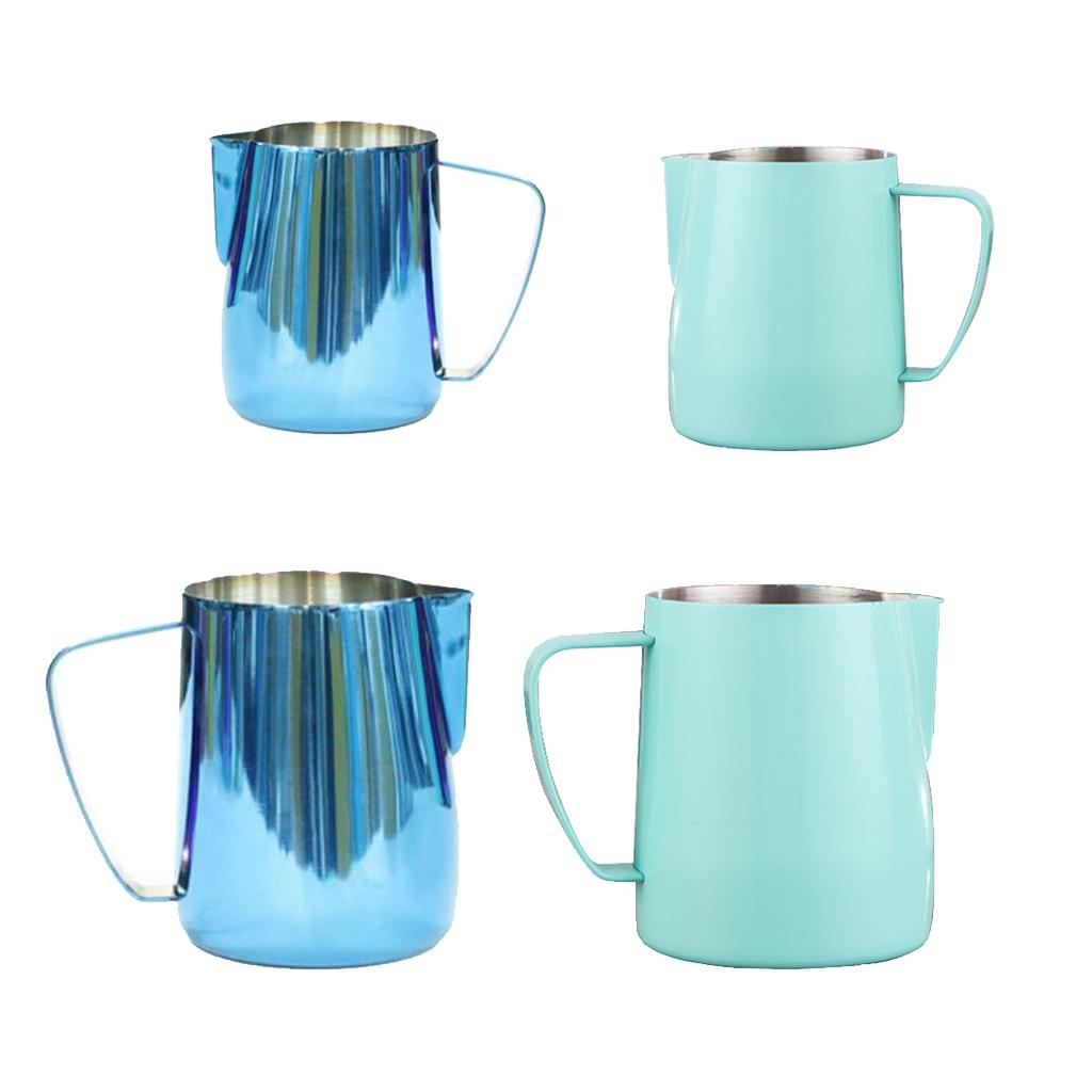 Milk Frothing Pitcher Jug, Stainless Steel, Suitable for Coffee, Latte and Frothing Milk, Coffee Milk Serving Jug for Kitchen Restaurant