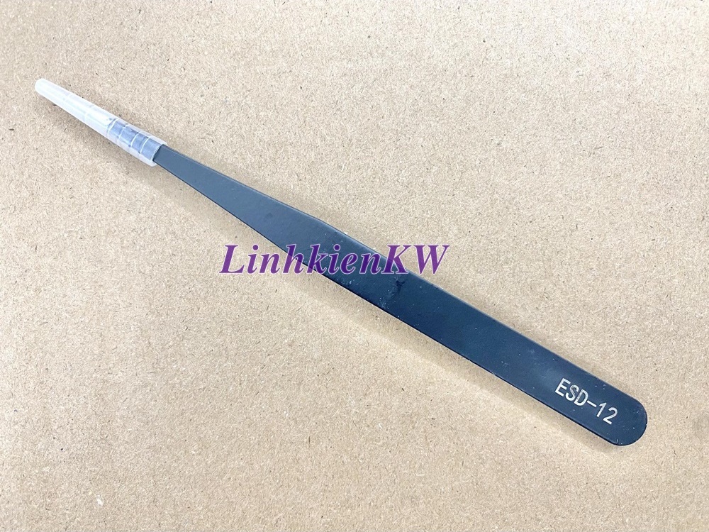 Nhíp Nhọn Đen Tweezers ESD-12 Sơn tĩnh Điện Mới.