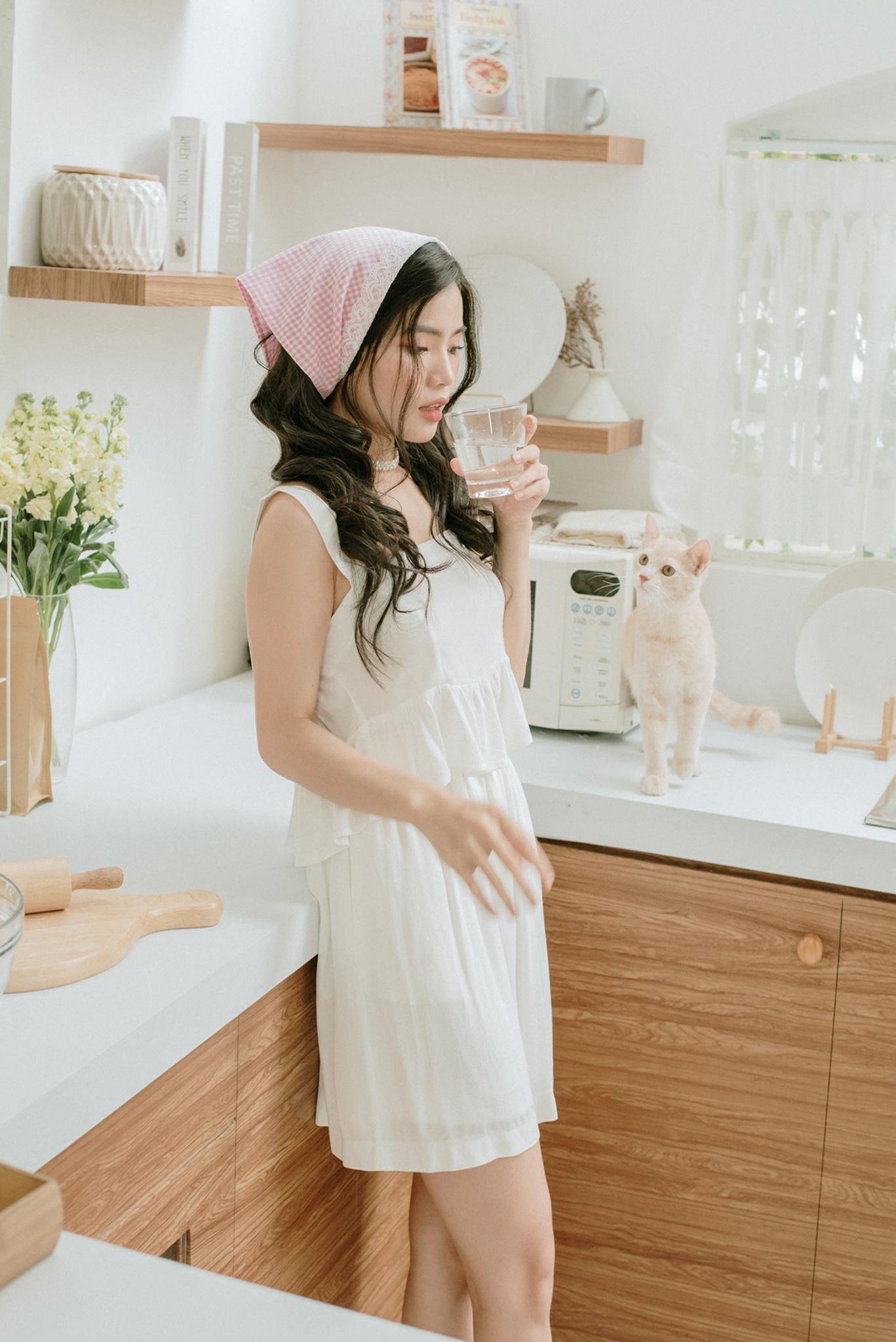 Set đồ mặc nhà cotton linen kiểu Hàn Quốc Lovely Set