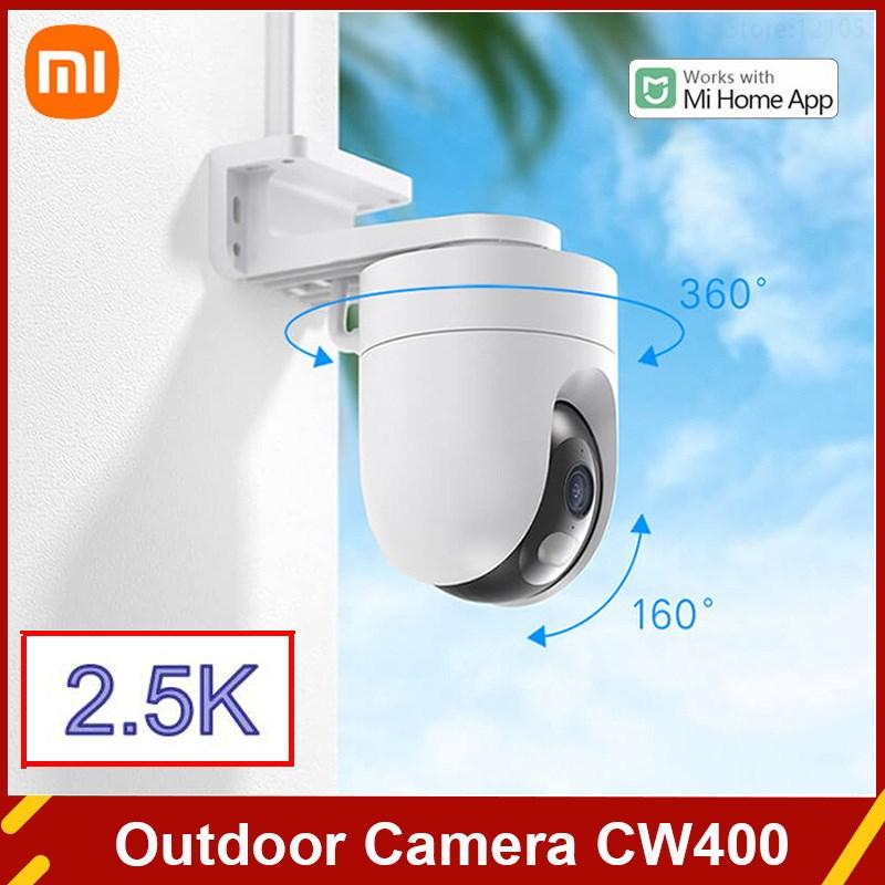 Máy ảnh ngoài trời Xiaomi CW400 2.5K Smart 360 PTZ WiFi CCTV Giám sát video Webcam IP66 Waterproof MI Home Secuirty IP Camera màu: Thêm 64GB TF