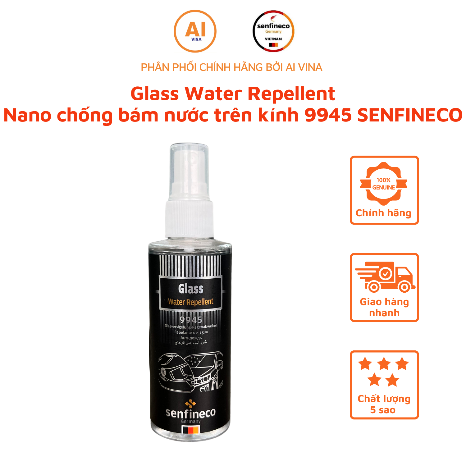 Nano chống tụ nước kính ô tô senfineco 9945