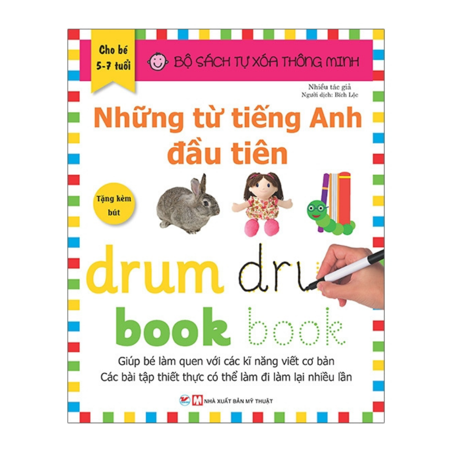 Combo Trọn Bộ 4 Cuốn: Bộ Sách Tự Xóa Thông Minh - Bé Học Toán + Tiếng Anh - Tặng Bút Xóa