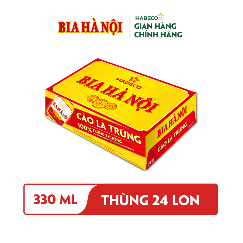Bia Hà Nội Khuyến mại hè - Thùng 24 lon 330ml