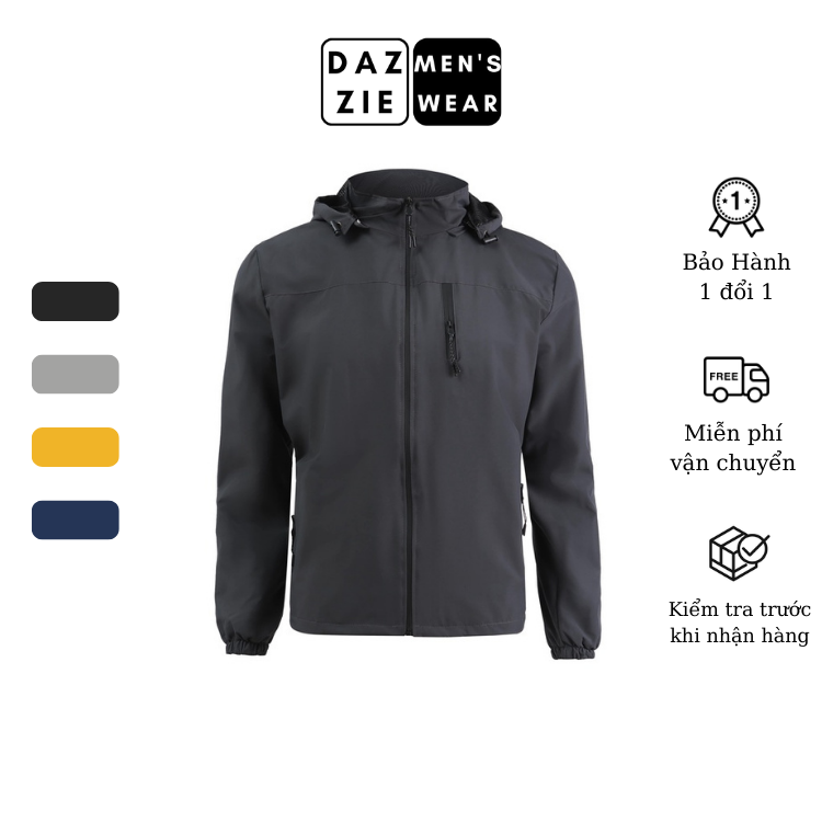 Áo Khoác Gió Nam Nữ Cao Cấp DazzieMenwears chất liệu Goretex chống nước, chống bụi mặc đi du lịch, đi chơi, đi phượt