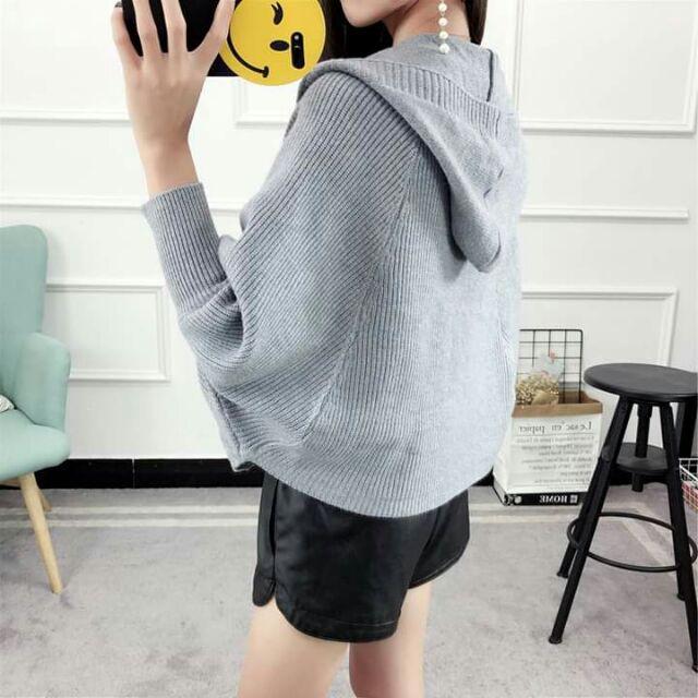 Áo khoác cardigan mũ cánh rơi hàng Quảng Châu cao cấp mặt lông nhẹ đanh mịn nhé