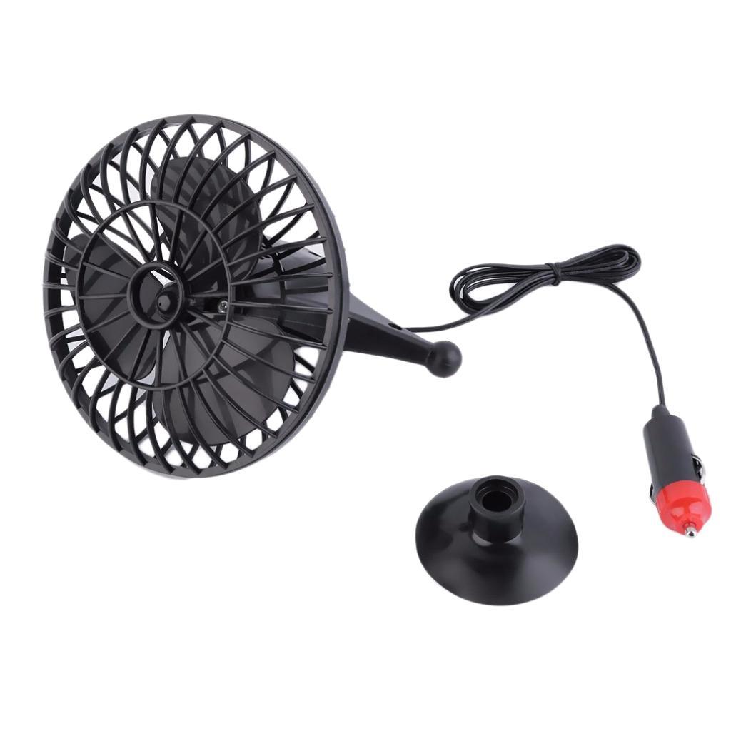 Premium Car Auto Fan 4 Inch 12V Electric Cooling Fan Swing to and Fro Black