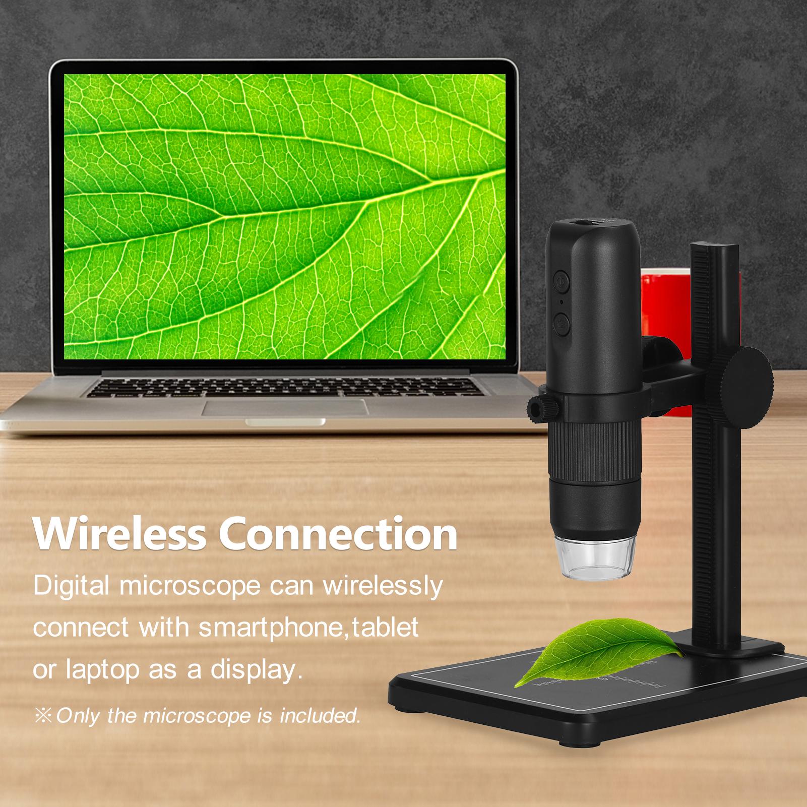 WiFi Wireless Digital Microscope Handheld Portable Microscope Camera 50X to 1000X Magnification 8 Adjustable LED