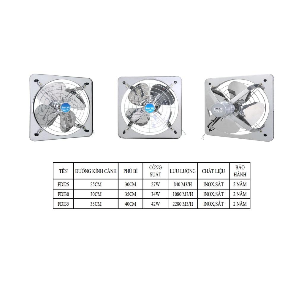 Quạt thông gió vuông FDI30 CÁNH 30CM (220V-34W)