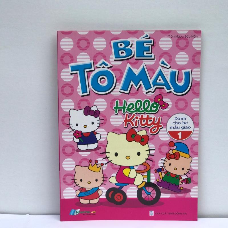 combo 4 tập /vở bé tô màu helo kitty