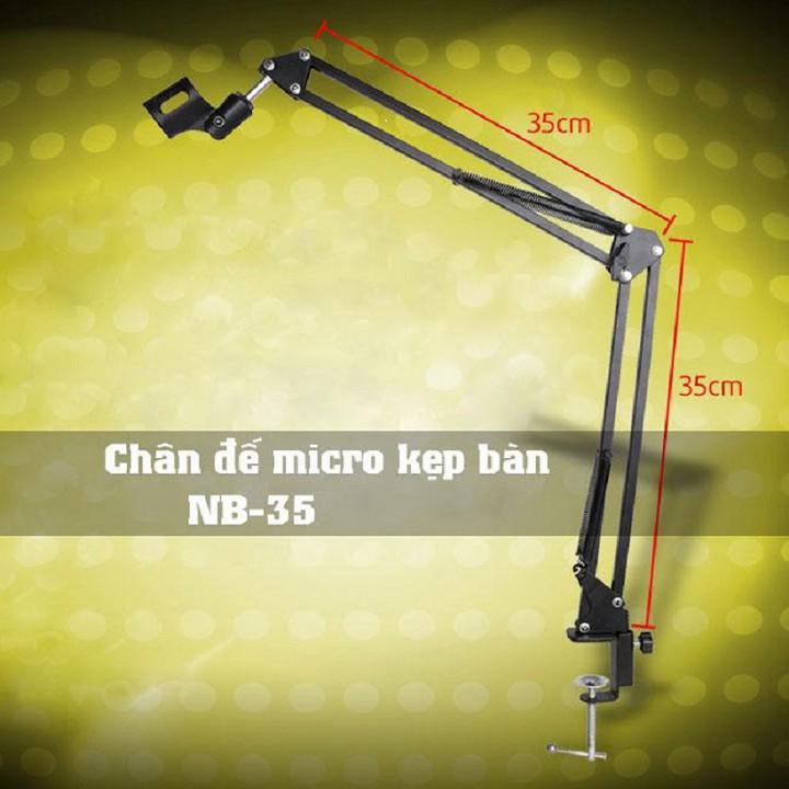 Giá đỡ micro kẹp bàn kèm màng loc trước MIC rất đẹp