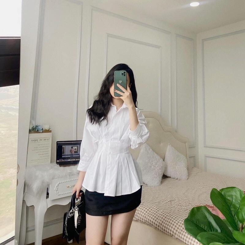 sơ mi chiết eo