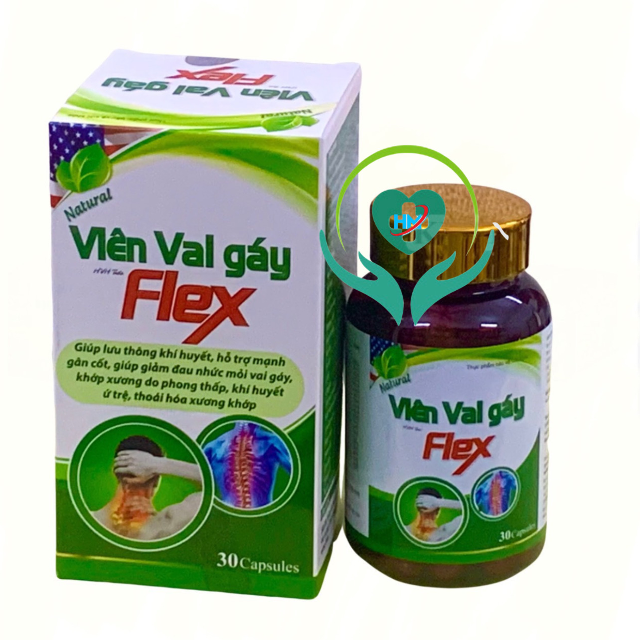 ￼Viên Vai Gáy Flex- 30 vien ,Người thoái hóa cột sống, đau nhức khớp xương, tê bì chân tay, đau mỏi vai gáy, thắt lưng