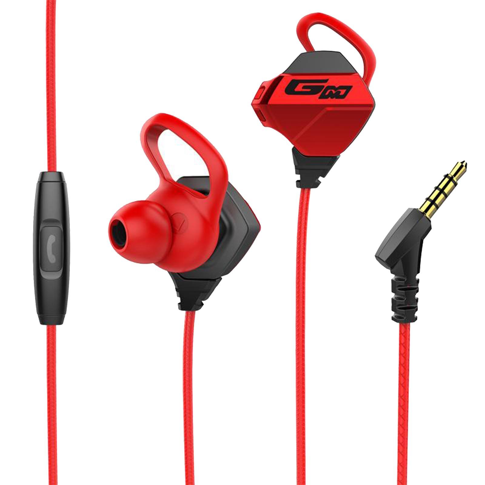 Gaming Earphones & Microphone In Ear Headphones 3.5mm Gold Plated Jack