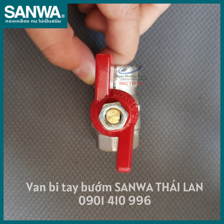 Van bi tay bướm SANWA nhập khẩu Thái Lan Phi 21mm, Phi 27mm - BV15BF