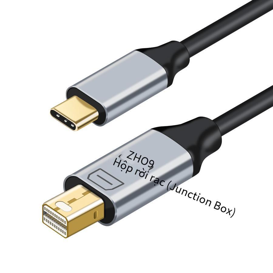 Đảm bảo chất lượng của nhà máy Cáp Type-C sang miniDP HD Cáp mở rộng truyền video 4K@60HZ Cáp chuyển đổi cùng màn hình/chia đôi màn hình