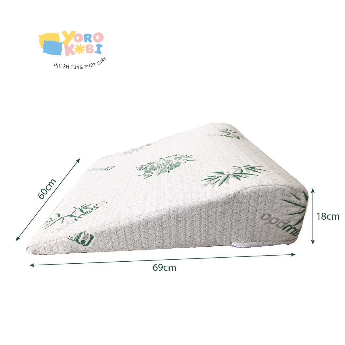 GỐI TRÀO NGƯỢC DẠ DÀY NGƯỜI LỚN YOROKOBI, KÍCH THƯỚC CAO 69*60*18CM (Bo tròn), THÍCH HỢP VỚI NGƯỜI BỊ TRÀO NGƯỢC ACID, Ợ CHUA, THOÁI HÓA CỘT SỐNG CỔ, HÀNG THƯƠNG HIỆU