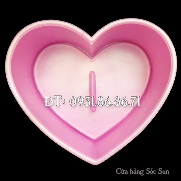 Khuôn ép xôi 4 mặt hình tim Phúc Lộc Thọ Hỷ loại 15 cm – Mã số 1811