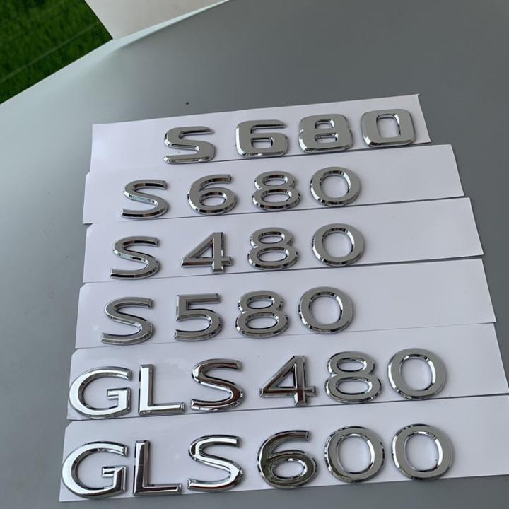 Decal tem chữ GLS600 dán đuôi xe ô tô Maybach trang trí