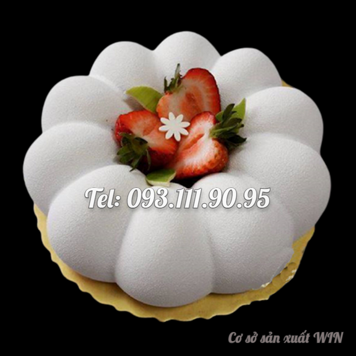 Khuôn silicon làm đế bánh, rau câu tròn hình bí ngô - Loại 21 cm - Mã số 1167