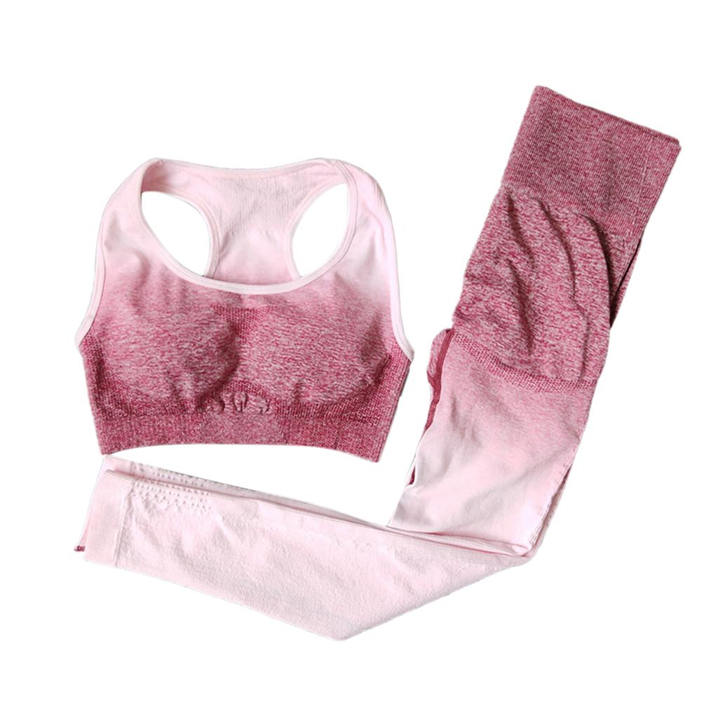 Women 2 Pieces Tracksuit Sports Bra Legging Pants Yoga Set Outfit