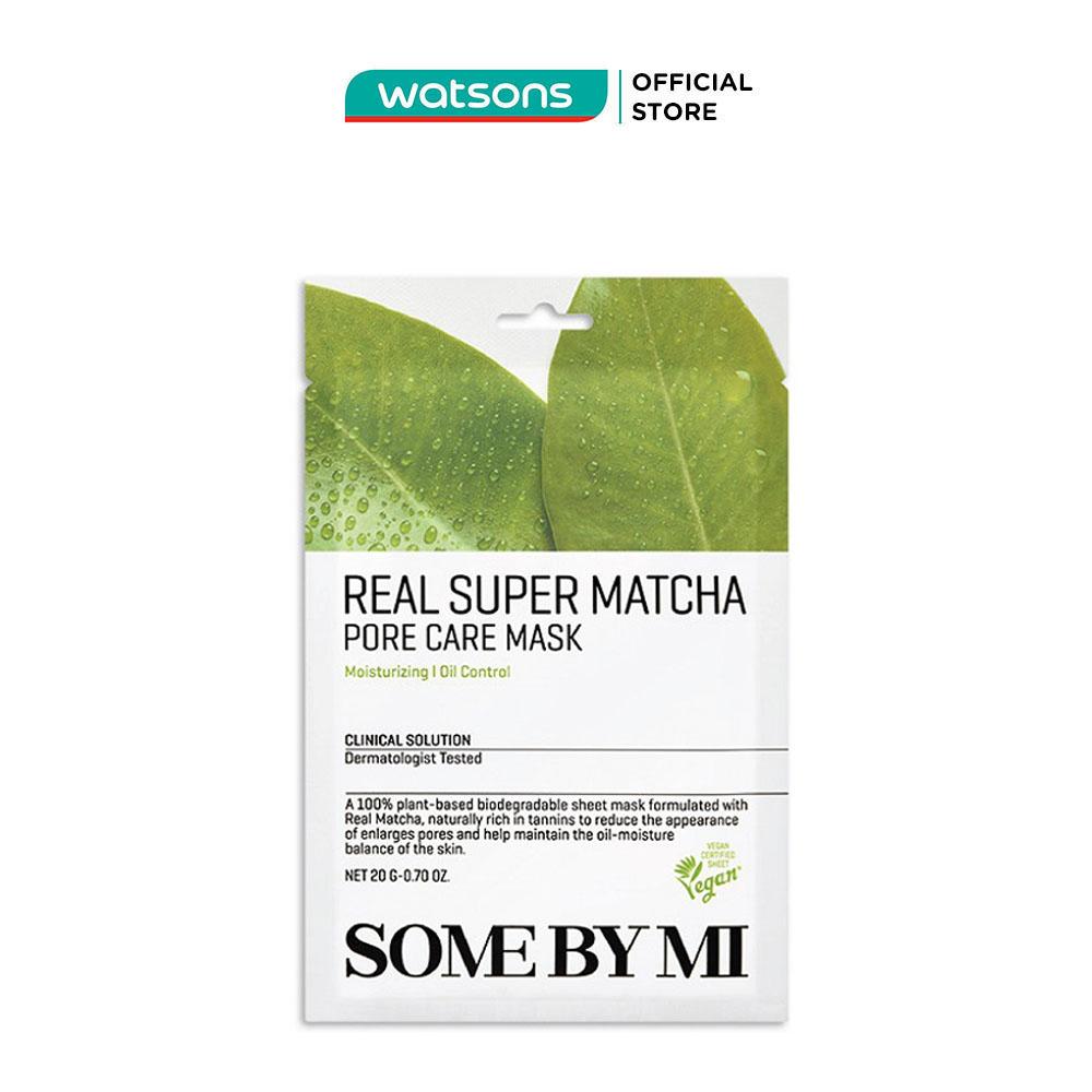 Mặt Nạ Giấy Some By Mi Chiết Xuất Trà Xanh Real Super Matcha Pore Care Mask 20g
