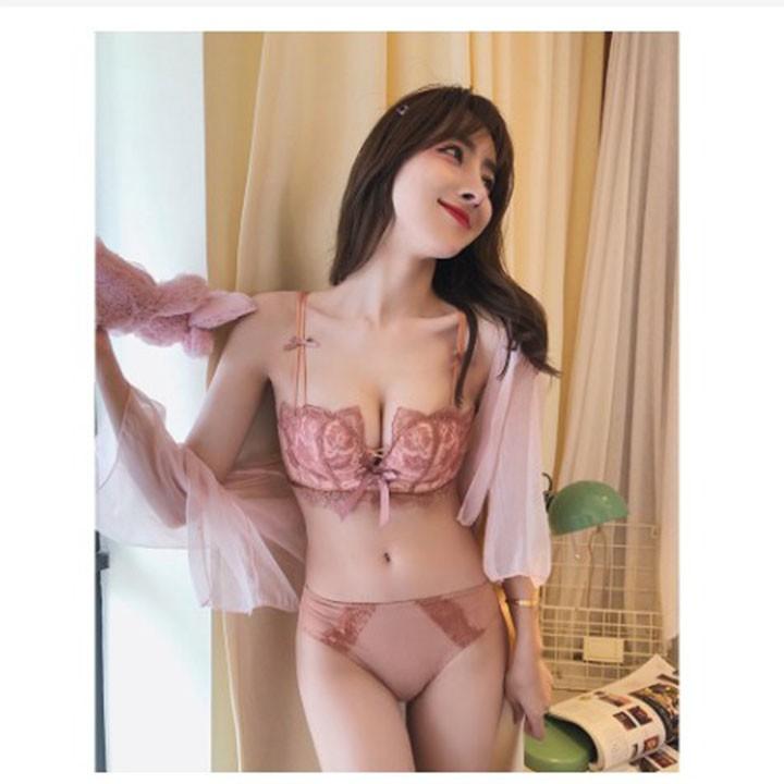 SALE LỚN - FREE SHIP Bộ đồ lót kiểu hoa phối ren gợi cảm dành cho nữ