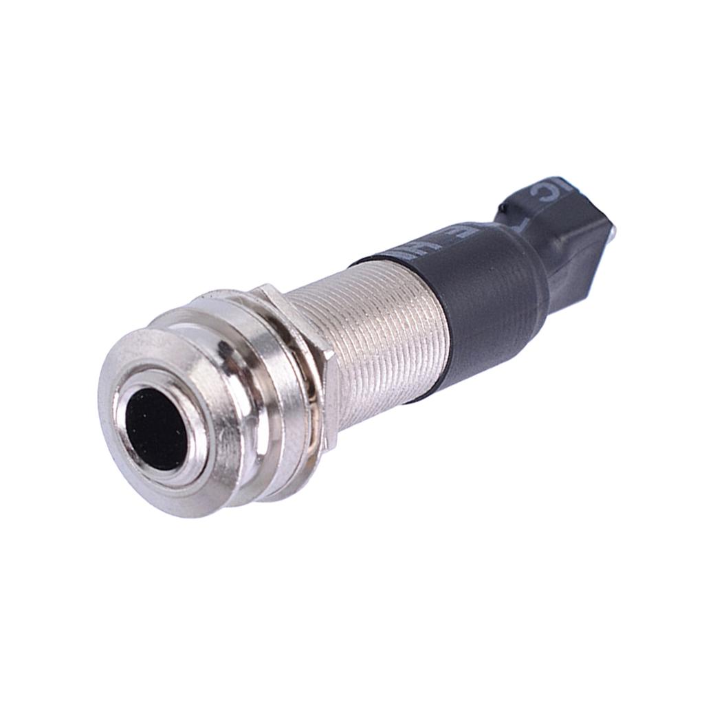 Durable Cylinder Guitar EQ Piezo Pickup Endpin 6.35mm Jack Socket