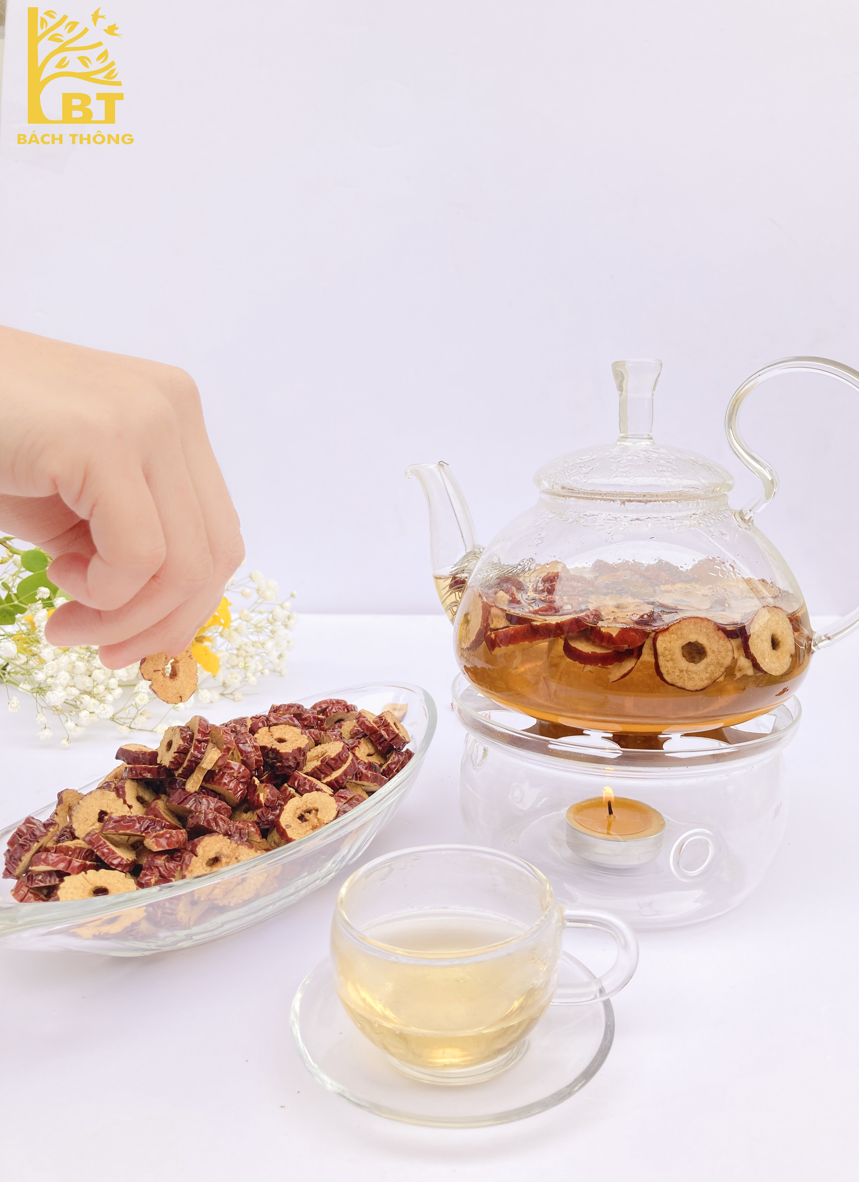 Snack Táo Đỏ Bách Thông, Sấy Khô, Bỏ Hạt Dạng Túi 450gr