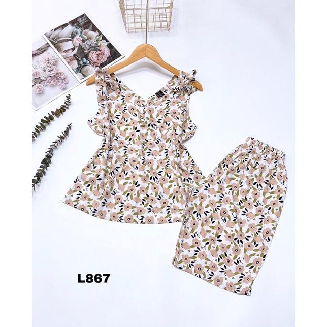Bộ Lanh Lửng Cổ Tim Nơ Vai