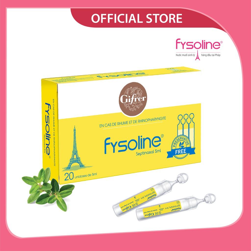 Fysoline - Nước muối sinh lý Kháng khuẩn Pháp - Hỗ trợ nghẹt mũi, viêm mũi, sổ mũi