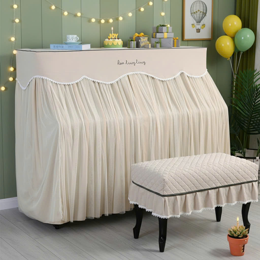 Khăn phủ đàn piano phong cách Hàn quốc hiện đại sang trọng phủ kín toàn bộ đàn chống bụi chống xước - Hàng chính hãng