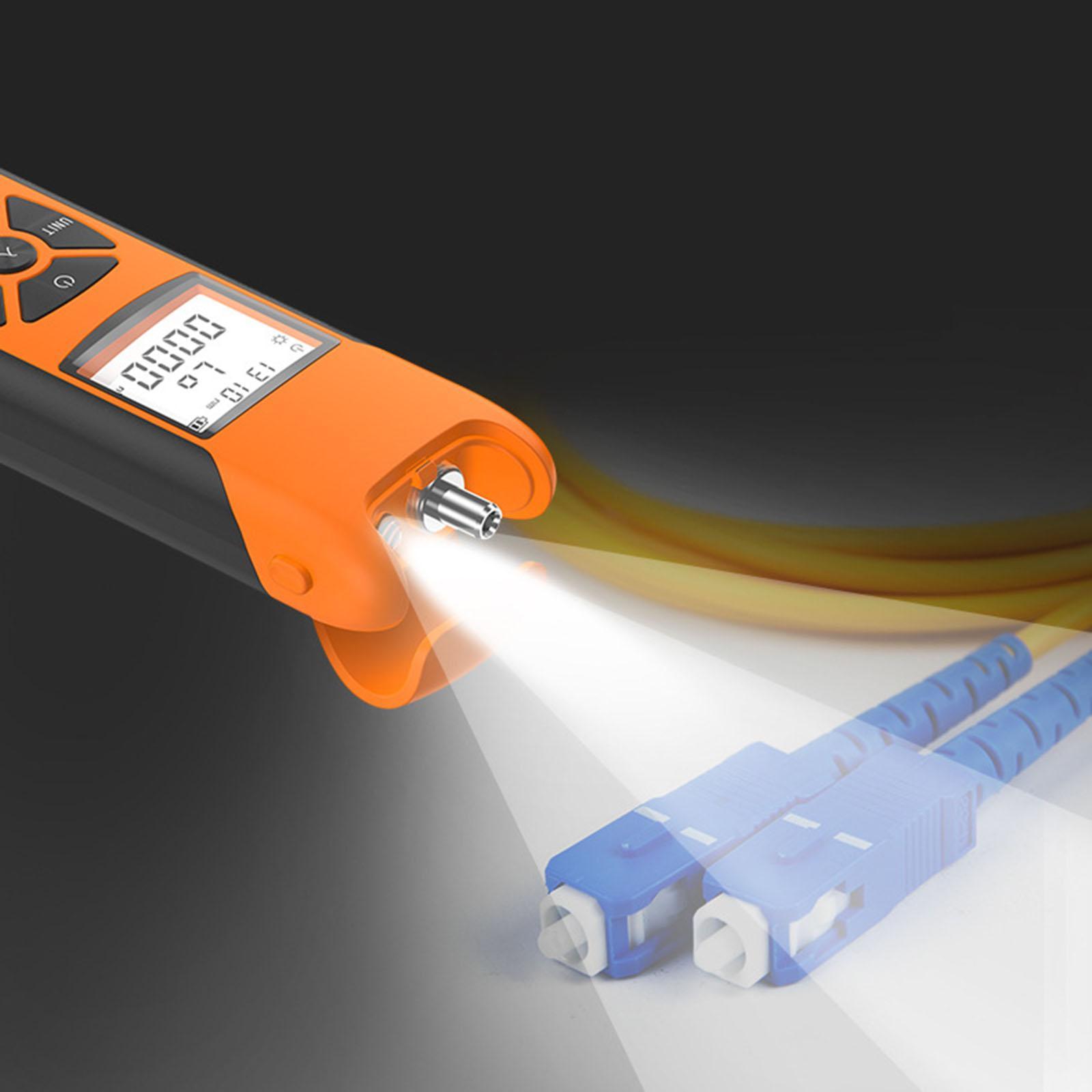 FC/SC/ST Universal USB Rechargeable Fiber Optic Power Meter With Flashlight