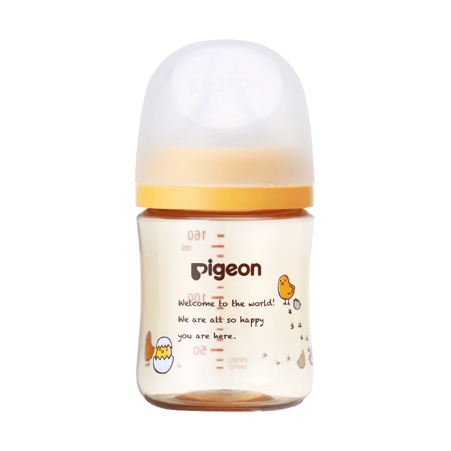 Bình sữa Pigeon PPSU Plus WN3 Nhật Bản in hình 160ml