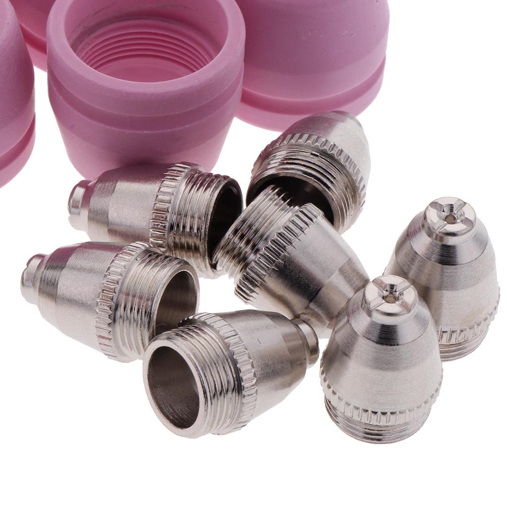 Bộ Vòi Phun Điện Cực Và Cup Cắt Plasma Đèn Pin Cắt Vật Tư Tiêu Hao Nào Bộ 21 Món
