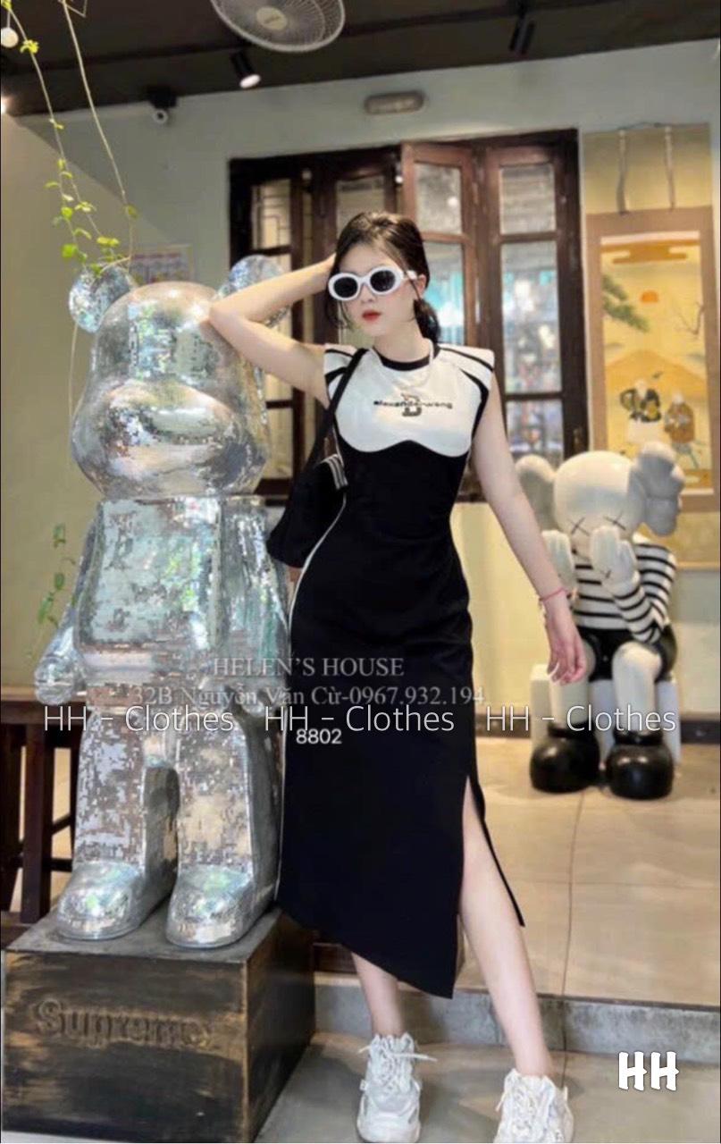 VÁY ĐI CHƠI, VÁY MAXI, VÁY ÔM BODY, VÁY THUN PHỐI XẺ CỰC HOT