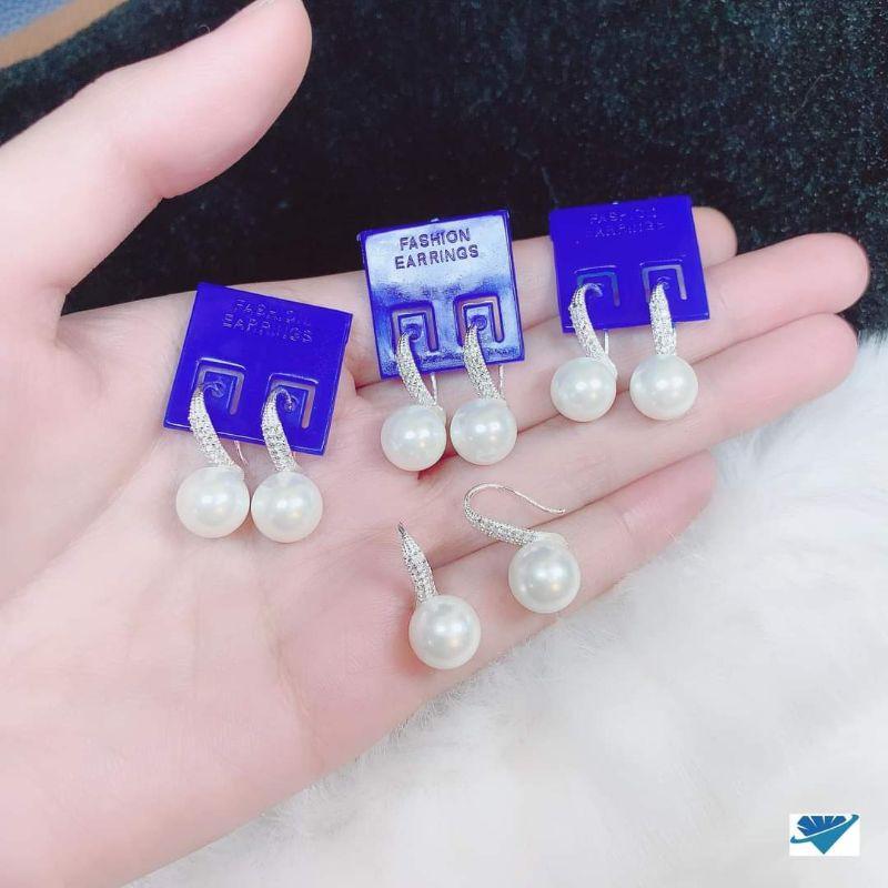 BÔNG TAI TRAI MÓC CÂU BẠC ĐÍNH ĐÁ