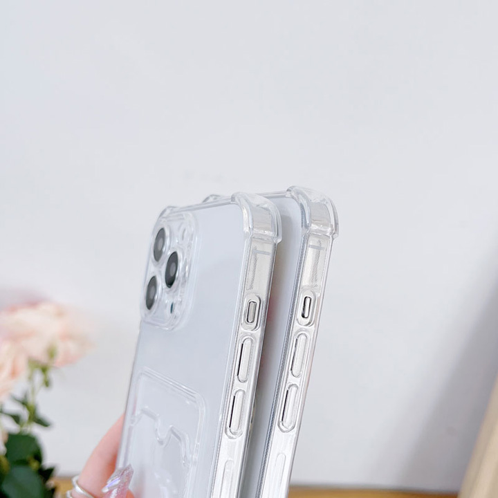 Ốp Lưng Cài thẻ Cho iPhone 14 Pro Max, 14 Pro, 13 pro Max, 13 Pro, 12 Pro Max, 12 Pro, 11 Pro Max, Xs Max Trong suốt, bảo vệ camera, cài thẻ tiện lợi