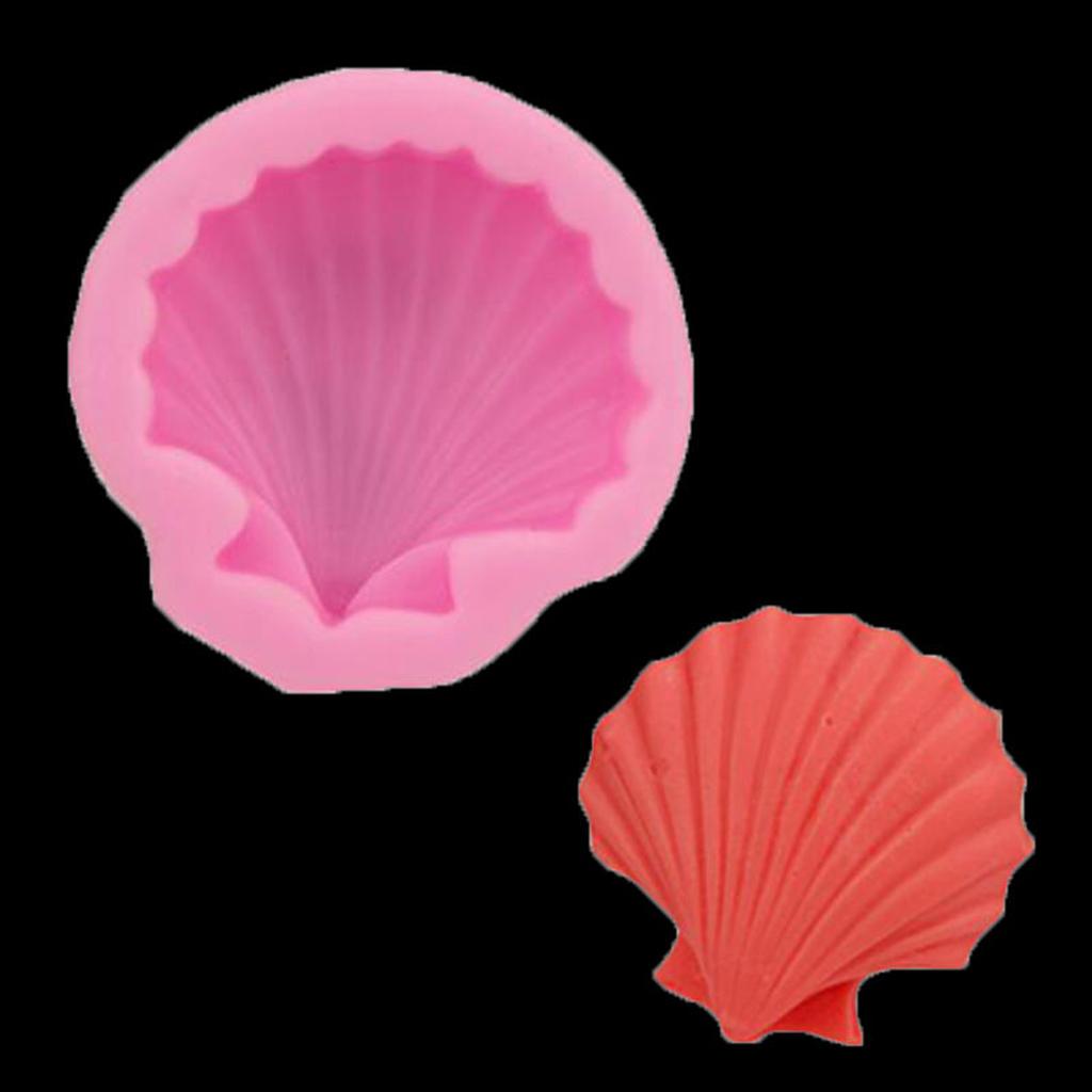 3D Shell Shape Cake Silicone Mould Pastry Chocolate Soap Clay Mold Pink