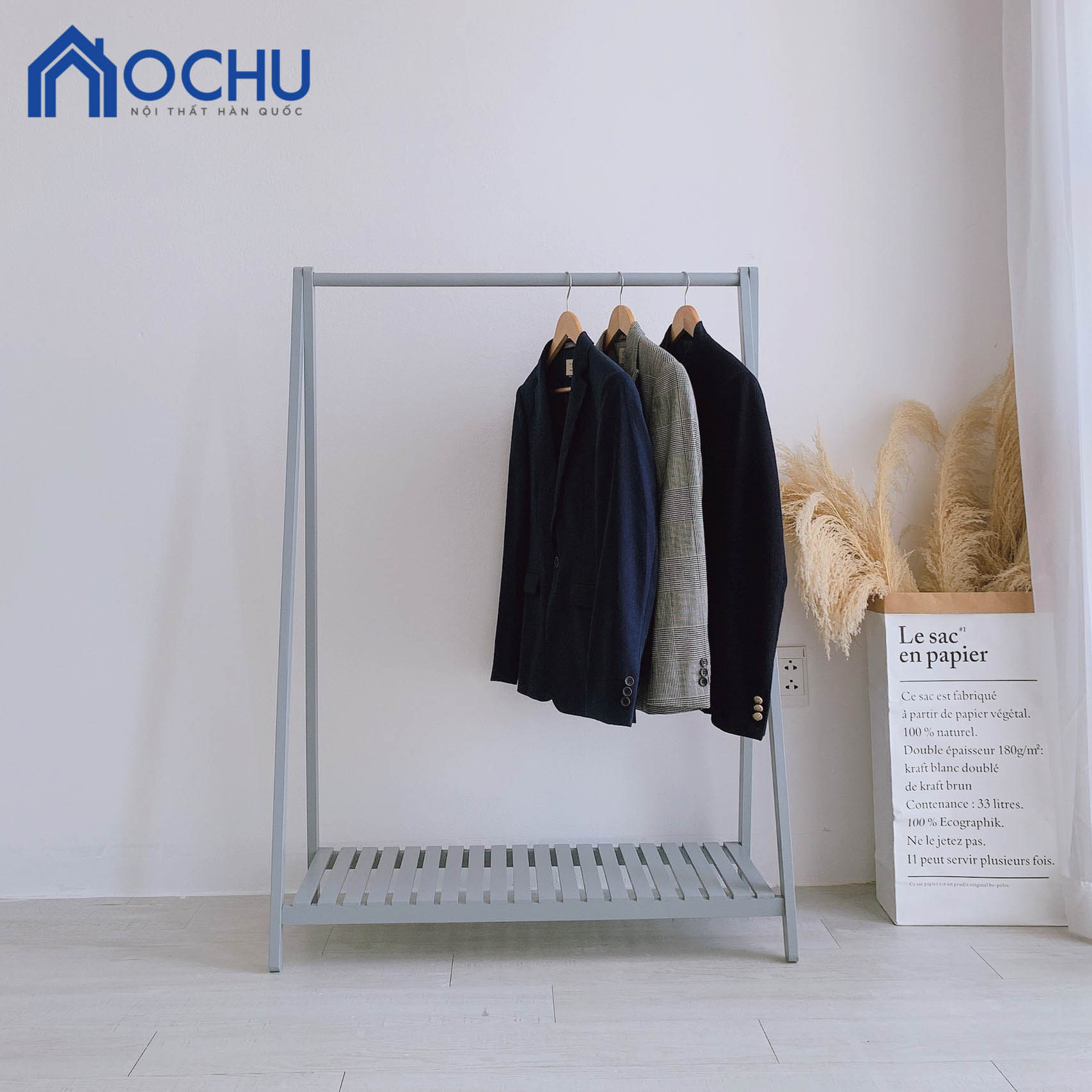 Giá Treo Quần Áo Bằng Gỗ Thông OCHU - A Hanger 1F