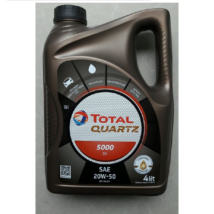 Nhớt Xe Ô Tô Total Quartz 5000 Sae 20W50 (4L)