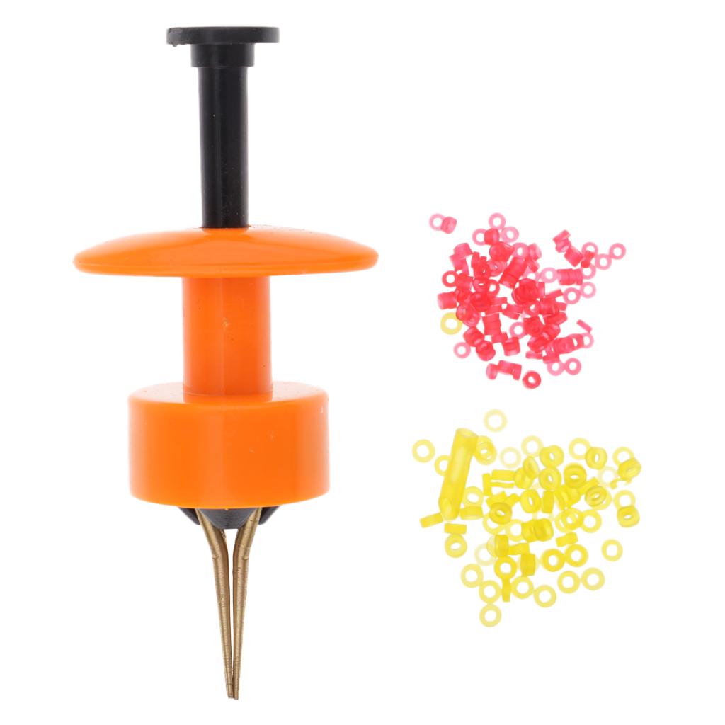 Portable Copper Bloodworm Clip Bait Lures Earthworm Clip Tackle Tool